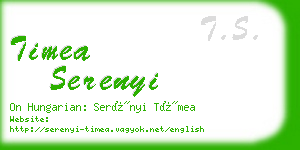 timea serenyi business card